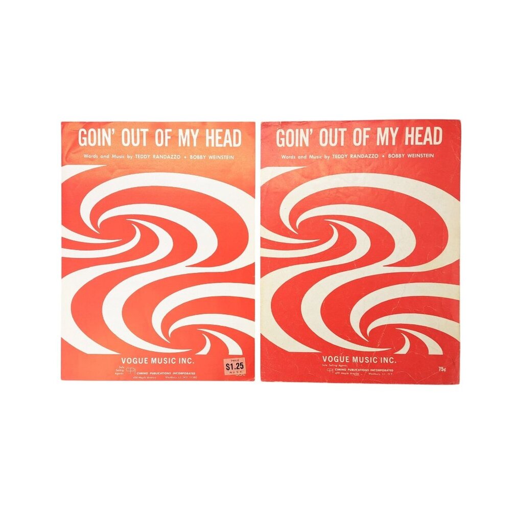 Vintage Goin Out Of My Head Sheet Music 1967 Teddy Randazzo Weinstein Lot Of 2